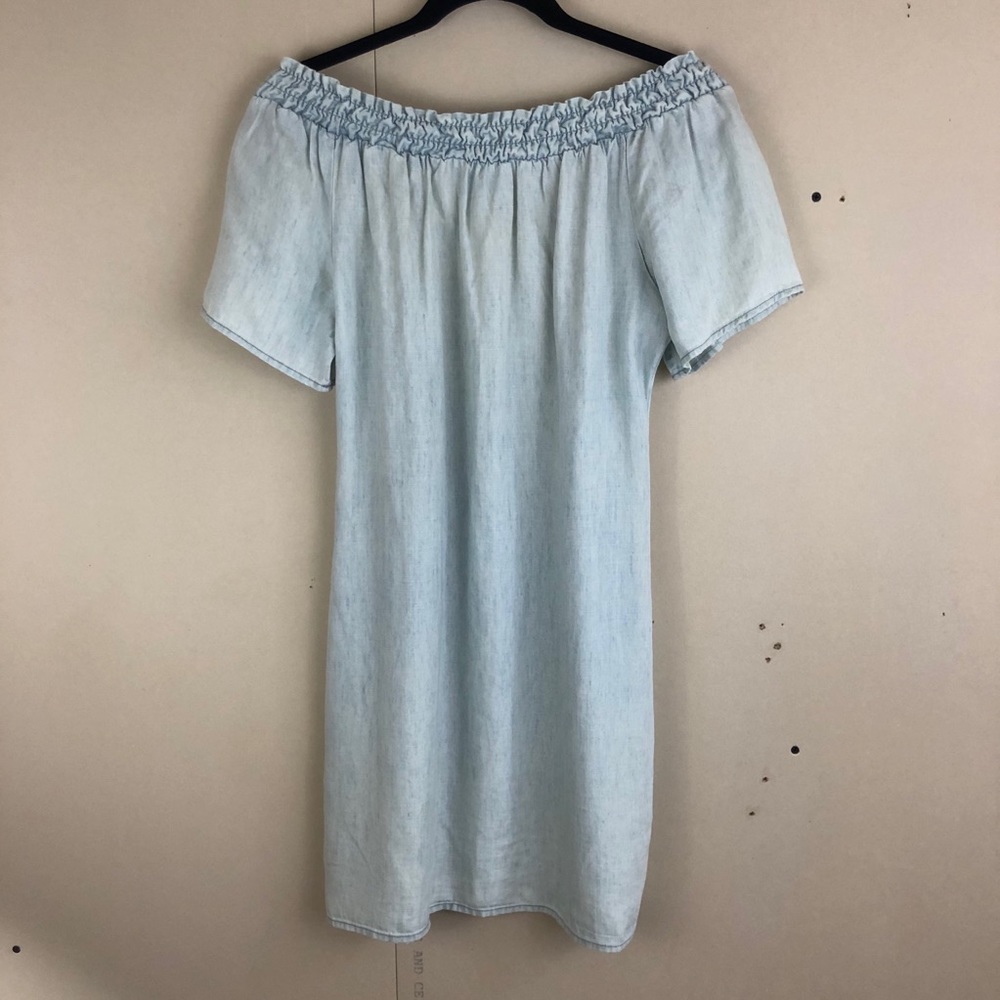 Michael Stars Smocked Off the Shoulder Shift Dress - Picture 6 of 7